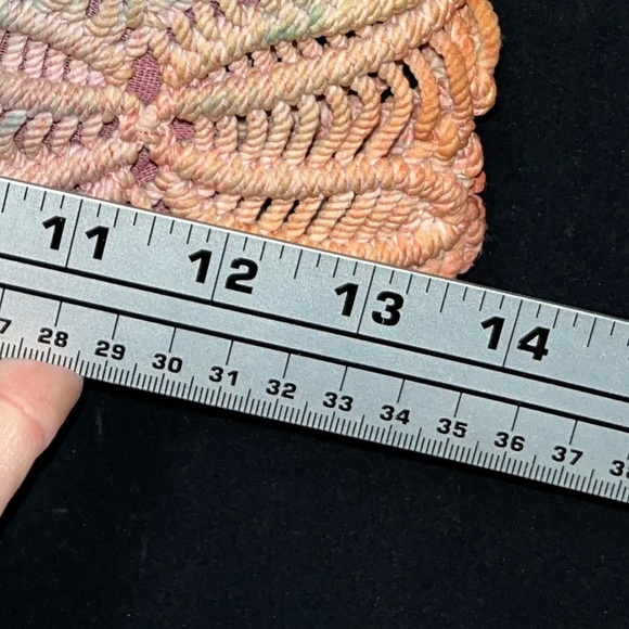 Vintage Custom Tie Dye Macrame Purse - Picture 9 of 11